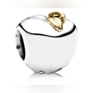 Authentic Pandora Retired ‘Apple of My Eye’ Two Tone 14k & S925 Ale Charm
